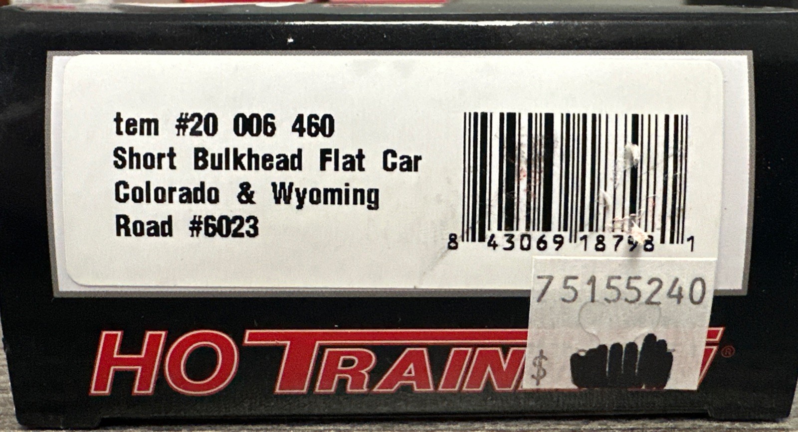 ATLAS HO RTR #20006460 Short Bulkhead Flat Car Colorado & Wyoming   NIB CC