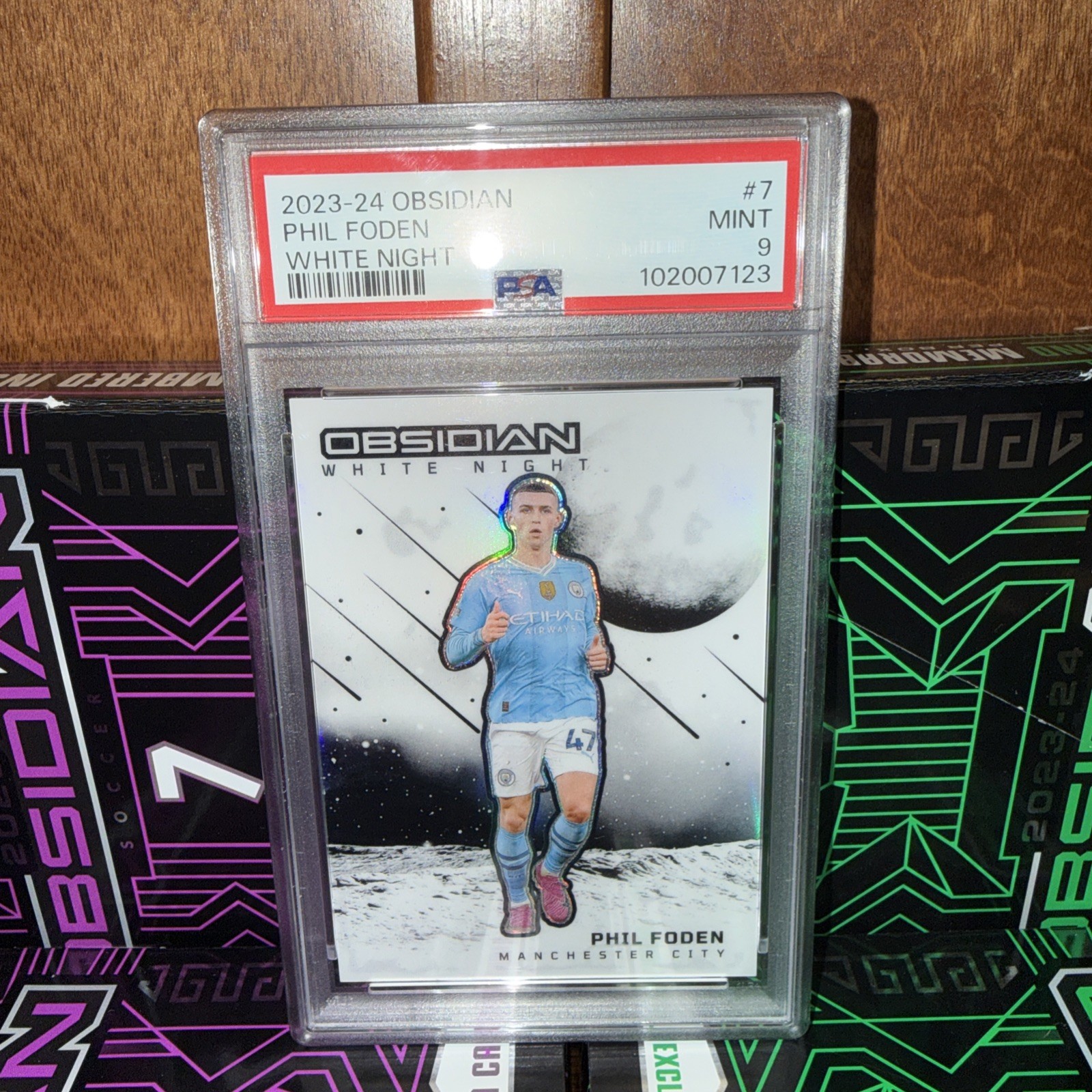 2023-24 Obsidian - Phil Foden White Night SSP Case Hit PSA 9