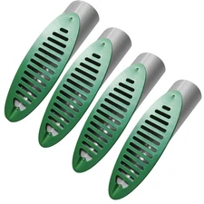 Green Angled Yard Drain Emitter for Sump Pump Discharge Fits 4 inch Connection