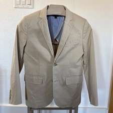 J Crew Crewcuts Boys Khaki Classic Cotton Blazer Size 12