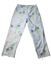 Vintage Lilly Pulitzer Floral Print Cotton Crop Trousers Raw Hem Women  s Size 4