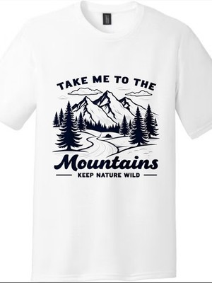 Pine Mountain Landscape Take Me To The Mountains Outdoor Casual Graphic Tee