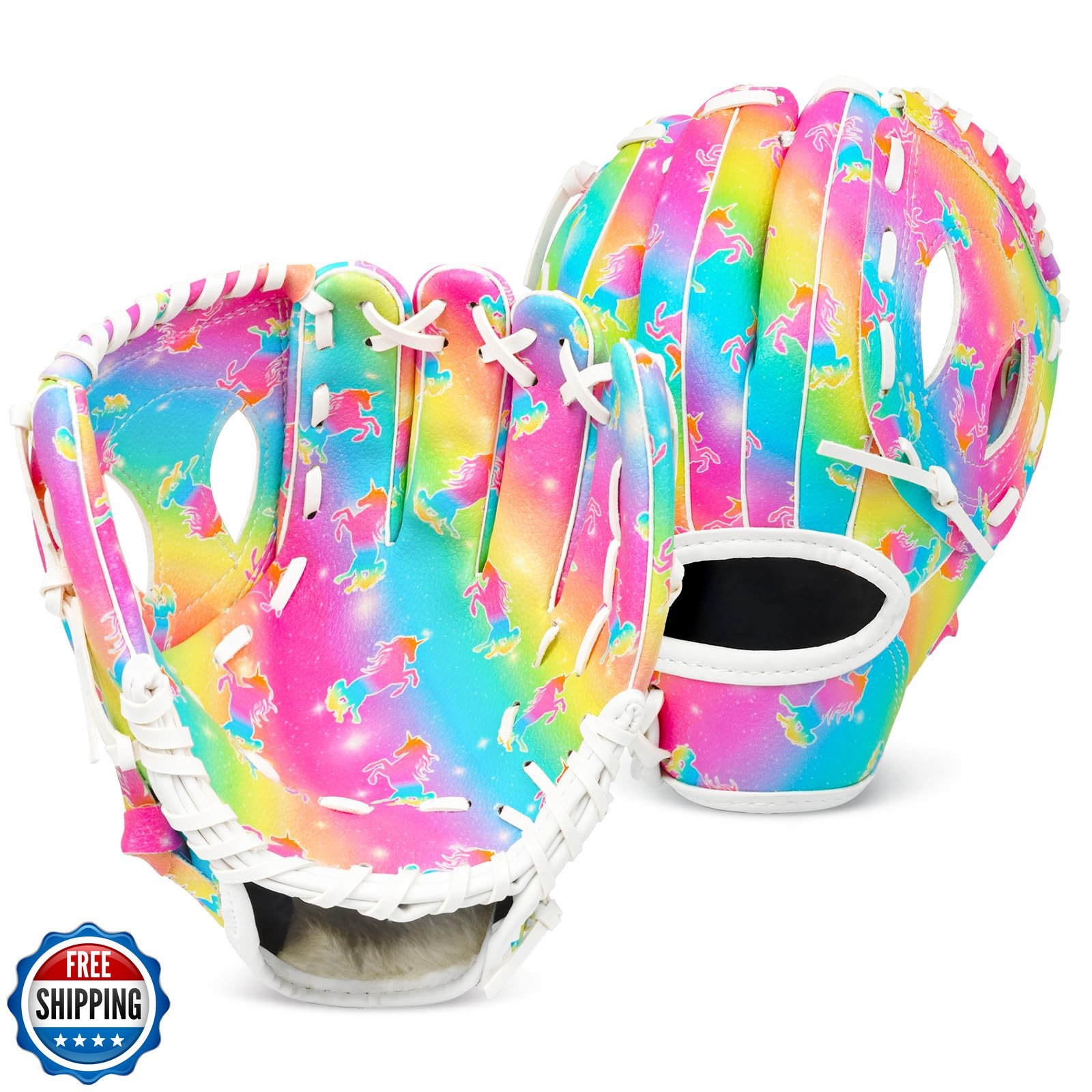 Ausletie Kids Baseball Glove, Softball Gloves, Kids Girls Toddlers Baseball S...
