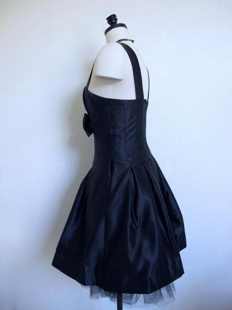 jessica mcclintock black cocktail dress Jessica McClintock | Dresses | Gunne Sax Dress 7 Black Jessica Mcclintock Floral Formal Short Cocktail Straples