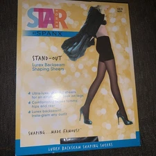 SPANX Stand-Out Lurex Backseam Shaping Sheers Size B 115-150 Contour