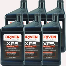 Driven Racing Oil 00906, XP5 Racing Oil, Semi-Synthetic 20W-50, 6 Quarts