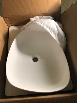 Vigo VG04012 Peony 20''x15'' White Stone Composite Vessel Sink