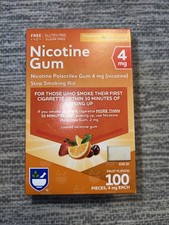 Rite Aid Nicotine Gum 4mg Coated Fruit Flavor 100 Pieces Exp 04/2026
