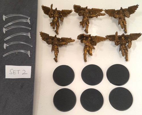 Warhammer 40k 6 Adeptus Custodes Venatari Resin with Flying Bases Set 2