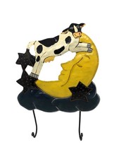 Cow Over Moon Metal Nursery Rhyme Wall Hanger