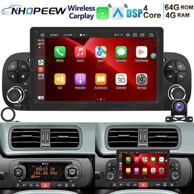 4+64GB Android 15 Apple Carplay Autoradio Für Fiat Panda 312 2012-2024 GPS Navi