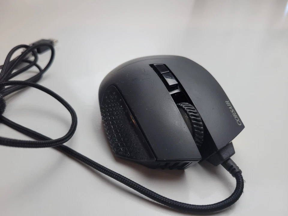 Corsair Scimitar Pro Wired Gaming Mouse Yellow MMO MOBA 12 side buttons - Image 4 of 4