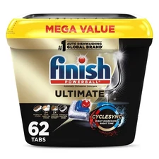 Finish Ultimate Dishwasher Detergent Tabs with CycleSync Technology