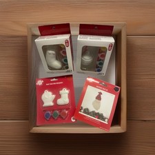 Christmas Craft projects, Macrame kit , Ceramic Ornaments And Paint Lot Of 4