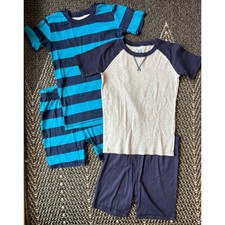 4pc Set The Childrens Place Boys Snug Fit Short Sleeve Striped Cotton Pajamas 12
