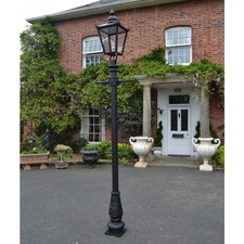 Cast Iron Victorian Lamp Post Set in Black in 7 Different Sizes