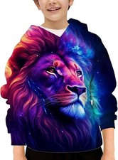 3D Purple Dragon Hoodie: Fantasy Art, Mystical Creature, Gothic Wings