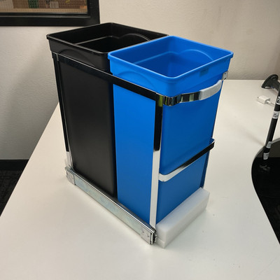 SimpleHuman 35L/9.3G Dual Compartment Under Counter Pull Out Trash Can CW1016