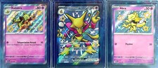 ABRA & KADABRA Baby Shiny + Alakazam ex (3-card) PALDEAN FATES set [NM+]