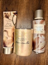 Victoria's Secret Bare Vanilla Cashmere Set Candle Lotion Fragrance Mist NEW