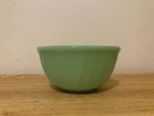 Vintage 6” Fire King Anchor Hocking Swirl Jadeite Shell Mixing Bowl Ovenware