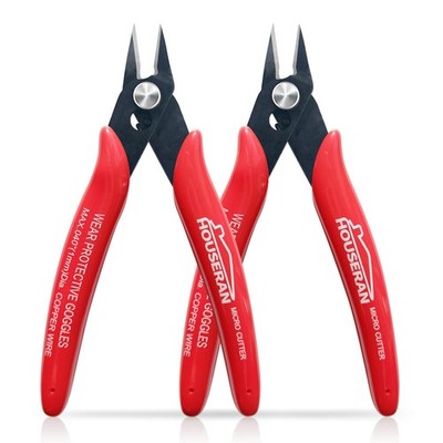 5 Inch Micro Flush Wire Cutters 2 Pack Spring Loaded Side Diagonal Snips