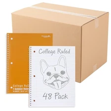 Blue Summit Orange Spiral Notebooks Bulk, One Subject Spiral Notebook College...