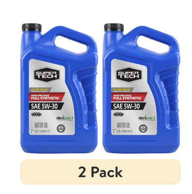 (2 pack) Super Tech High Mileage Full Synthetic SAE 5W-30 Motor Oil, 5 Quarts