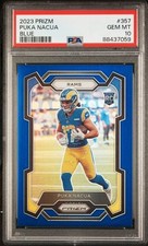 2023 Prizm LA Rams PUKA NACUA Blue Retail RC/Rookie SSP #357 PSA 10 - POP 7
