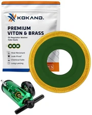 Oxygen Regulator Yoke Washer Seals - Brass Viton Yoke Gasket for CGA-870 Valve -