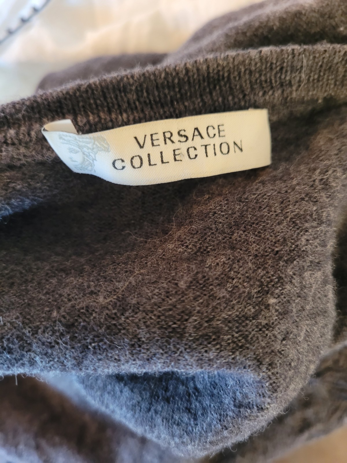 VERSACE COLLECTION Pullover Wool Gray Sweater - image 4