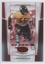 2007 Leaf Certified Materials Mirror Red Signatures /100 LaMarr Woodley Auto 0a6