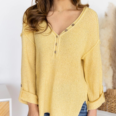 Yellow Blu Pepper lightweight sweater