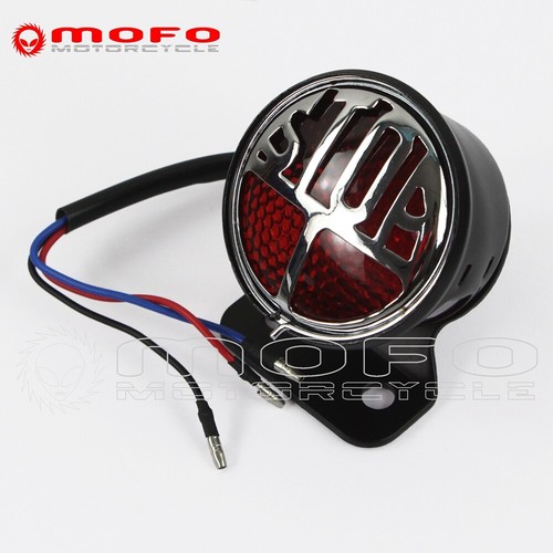 Motorcycle LED Stop Tail Light For Cafe Racer Custom Rear Number Plate Taillight - Picture 6 of 12