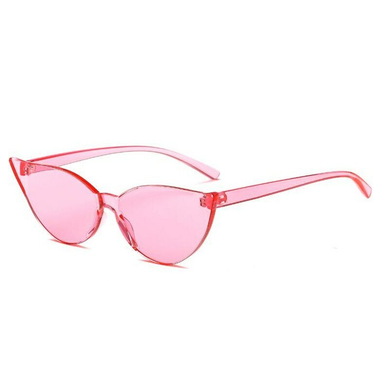 Fashion Cat Eye Sunglasses Y2K Rimless UV400 Cateye Eyewear 80s Glasses Women-image
