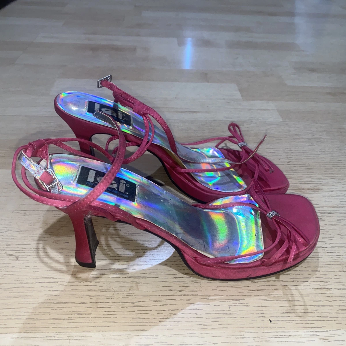 Women s Lei Shoes Heeled Sandals Retro Pink