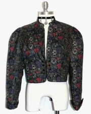 ROSE DIRNDL Cotton Jacket Over Coat Women Austria CLASSY Short Career Dress 10 M