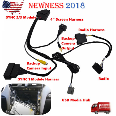 4'' TO 8'' PNP Conversion Power Harness for Explorer 2011-19 F150 SYNC 1 to SYNC 3