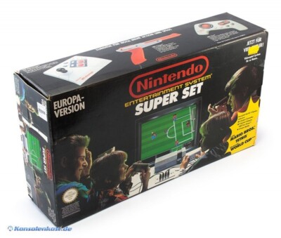 Nintendo NES - Konsole #Super Set + Spiel + 4 Original Controller + Zub. mit OVP