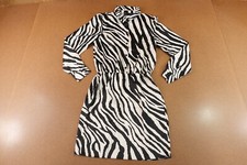 ASOS Design Womens 4 Zebra Print Shoulder Pad Long Sleeve Mini Shirt Dress New