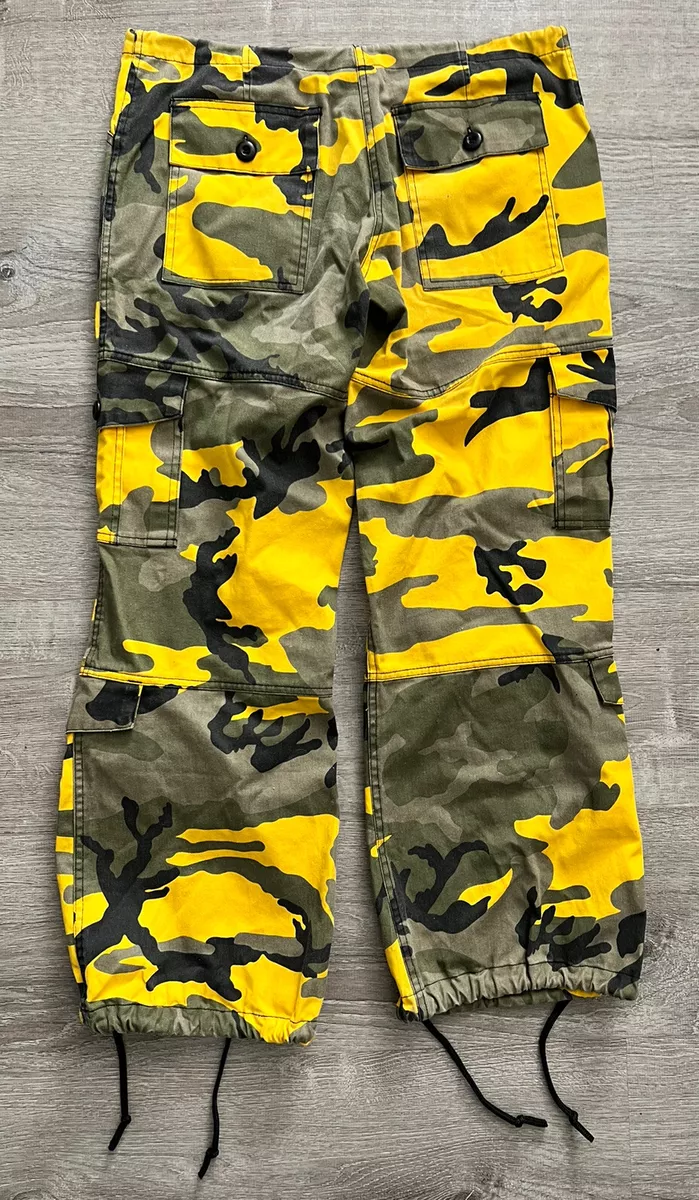 COME TEES Spray Camo Jeans in Yellow for Men  Lyst