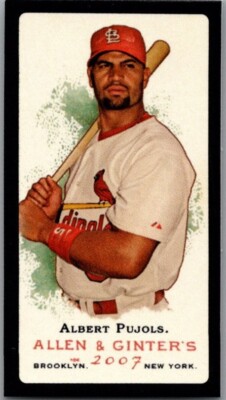 2007 Topps Allen & Ginter's Black No Number SP Albert Pujols Cardinals
