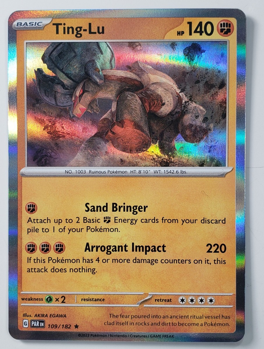 HOLO Ting-Lu 109/182 NM / M - Paradox Rift Pokemon Card - Akira