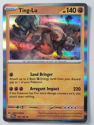 HOLO Ting-Lu 109/182 NM / M - Paradox Rift Pokemon Card - Akira Egawa Art |  eBay