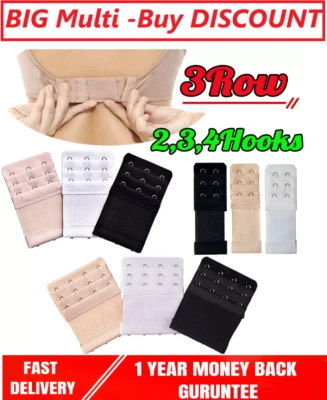 2, 3, 4 Hook Bra Extender Bra Strap Strapless Underwear Maternity Bra Extenders - Image 1 of 4