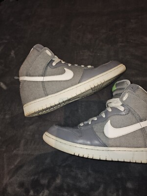 Nike Dunk High Shoe Wolf Grey 317982-045 Men Size 9 From  display picture 3