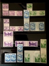 1935 US Farley Specials Set of 14 SC 727,753 & 766-770 Imperf Gutter Pairs