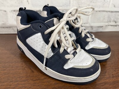 Heelys Youth Roller Skate Shoes Size Youth Vintage Style 7136 Navy  White