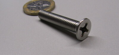 18-8 A2 Stainless Steel Flat Head Phillips Machine Screw, M6 x 35 mm 25 Pcs