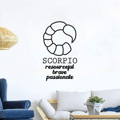 Scorpio Horoscope Zodiac Sign Trait Wall Sticker Home Room Vinyl Art Decal Decor